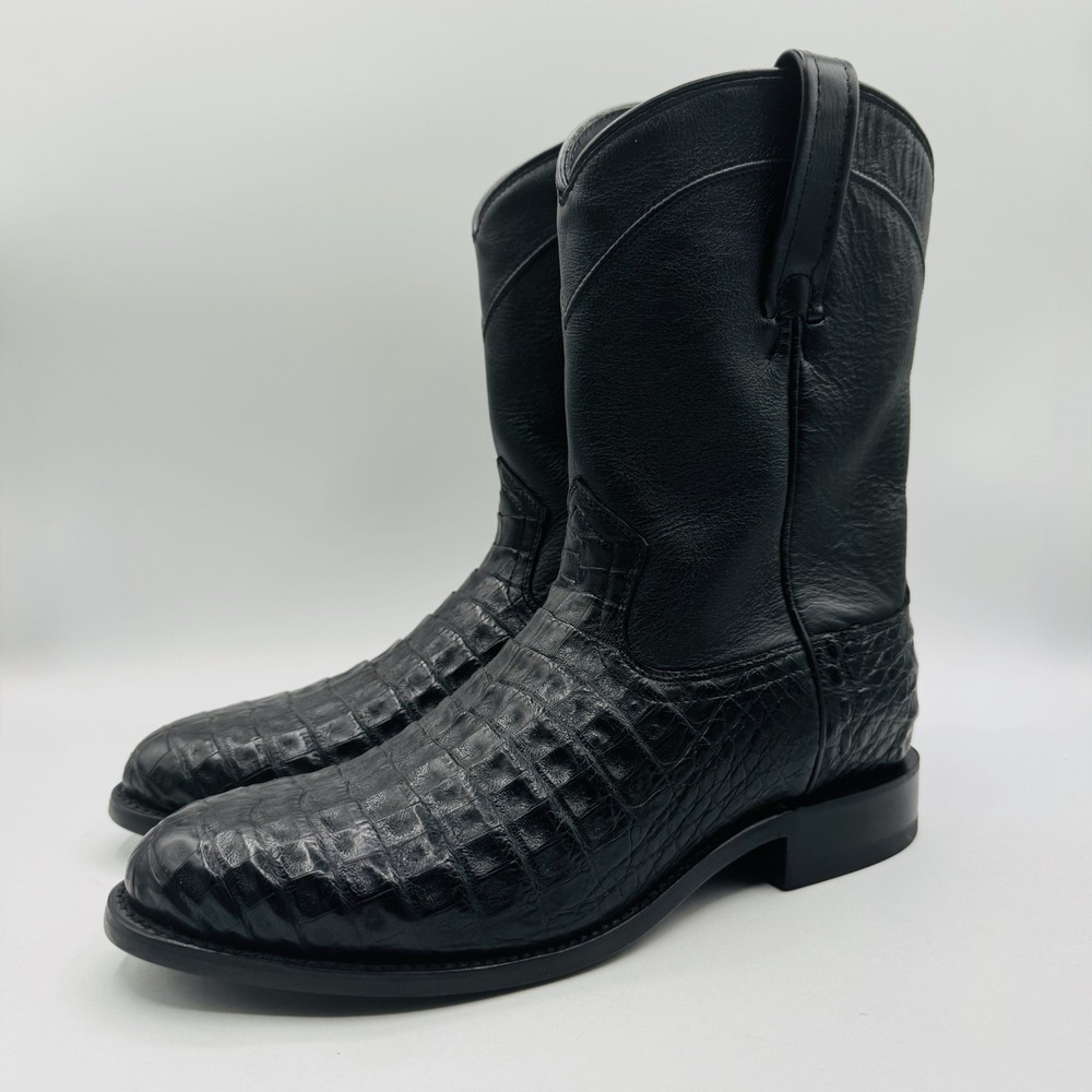 Cody James Black 1978 Carmen Boots Men's Size 8 D Black Genuine Caiman